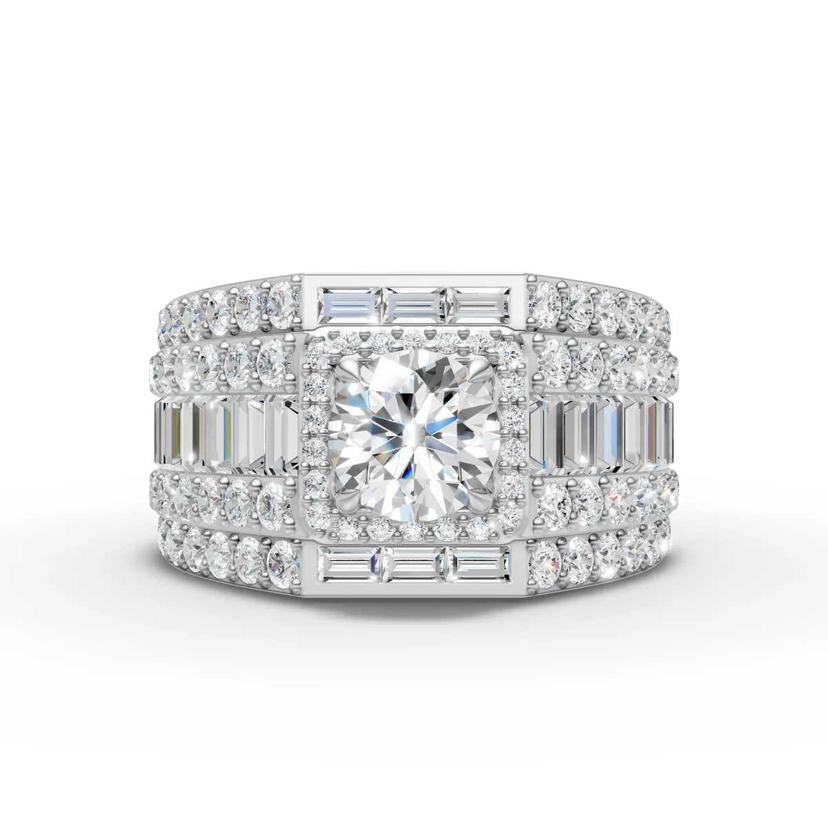 Royal Round Diamond Statement Ring